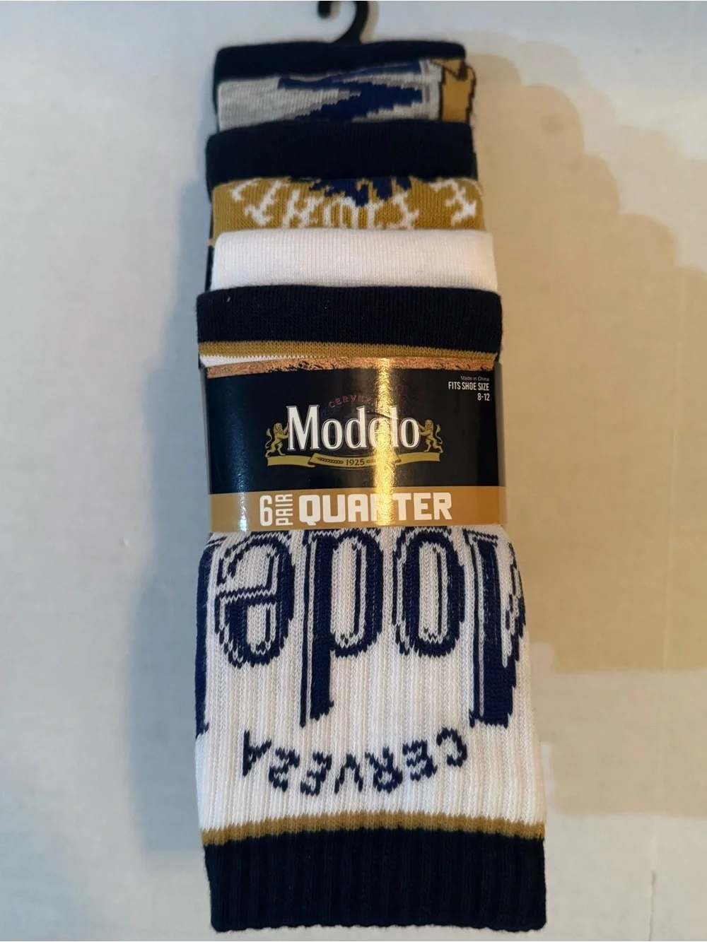 Modelo Men's Quarter Socks, 6-Pack, Size 8-12